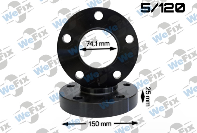 Проставкa BMW 25мм 5/120 dia 74.1 чорна  D=150