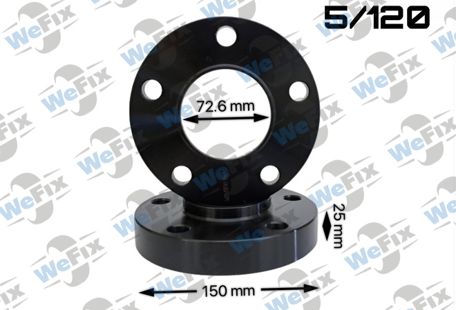 Проставкa BMW 25мм 5/120 dia 72.6 чорна  D=150