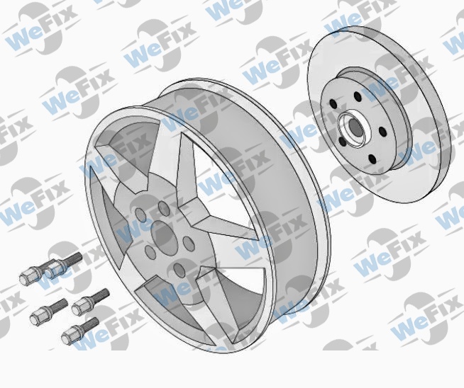 Болт колісний M14х1,25x30 конус цинк ключ 17 . Фото 3