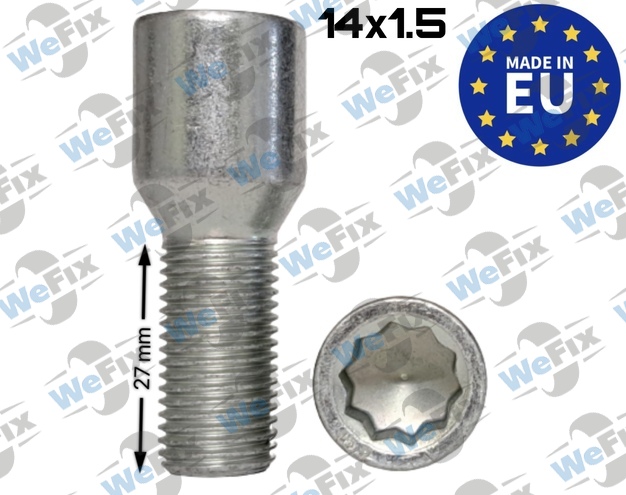 Болт колісний внутр.десятигранник M14х1,5x27 цинк (TORX) ITALY