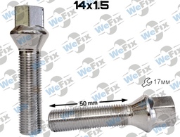Болт колісний M14х1,5x50 конус хром ключ 17