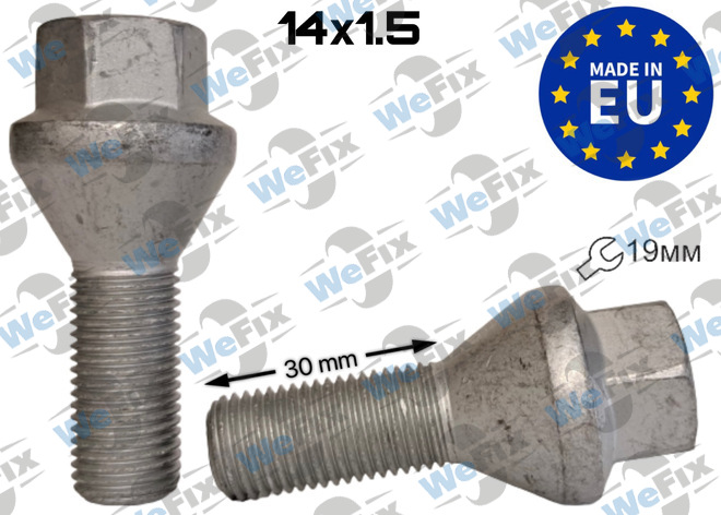 Болт колісний M14х1,5x30 конус Dacromet ключ 19 VW T4, Trafic