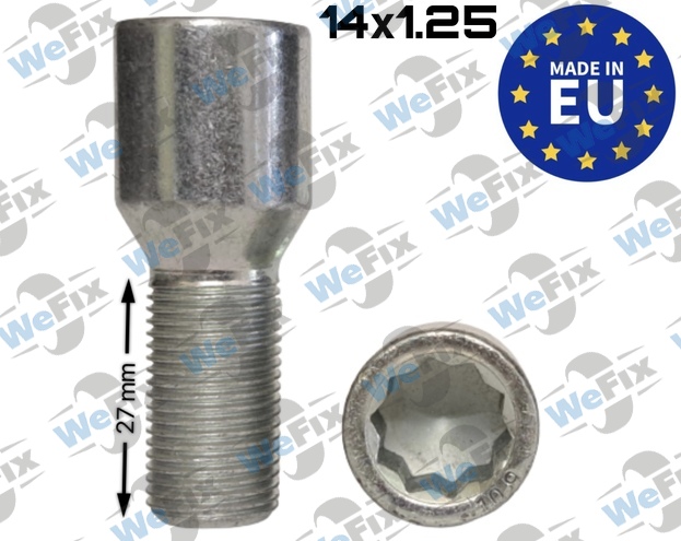 Болт колісний внутр.десятигранник M14х1,25x27 цинк (TORX) ITALY