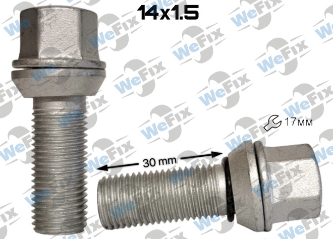 Болт колісний ексцентрик M14х1,5x30 Dacromet ключ 17