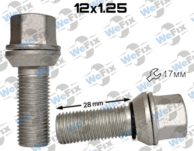Болт колісний ексцентрик M12х1,25х28 Dacromet ключ 17