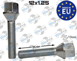 Болт колісний M12х1,25х55 конус цинк ключ 19
