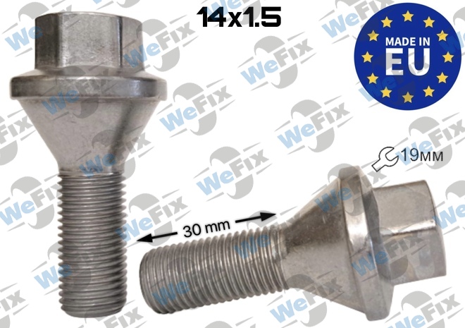 Болт колісний M14х1,5x30 конус цинк ключ 19 VW T4, Trafic