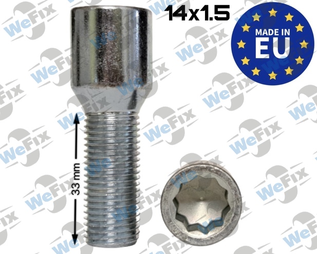 Болт колісний внутр.десятигранник M14х1,5x33 цинк (TORX) ITALY