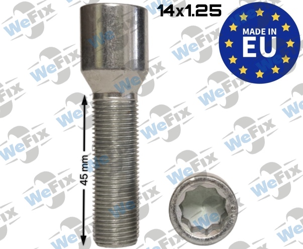 Болт колісний внутр.десятигранник M14х1,25x45 цинк (TORX) ITALY