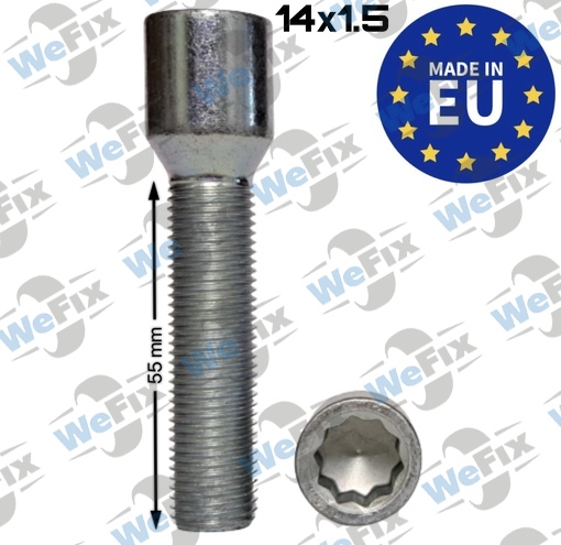 Болт колісний внутр.десятигранник M14х1,5x55 цинк (TORX) ITALY