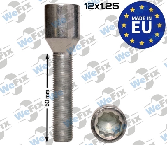 Болт колісний внутр.десятигранник M12х1,25x50 цинк (TORX)