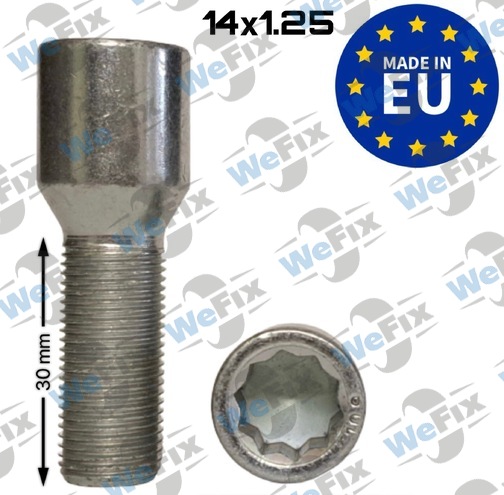 Болт колісний внутр.десятигранник M14х1,25x30 цинк (TORX) ITALY 