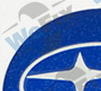 Наклейка Subaru 56мм синя метал опукла