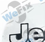 Наклейка Jeep 56мм срібна метал опукла