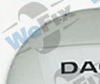 Наклейка Dacia 56мм срібна метал опукла