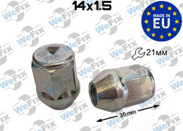Гайка колісна закрита M14х1,5x35 конус ключ 21 цинк ITALY