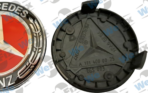 Ковпачок Mercedes 75/70 чорний (червоний центр) A1714000025 A-Class B-Class W204 W205 W212 W213