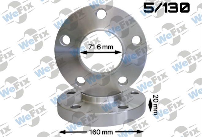 Проставкa Audi, VW 20мм 5/130 dia 71,6  D=160