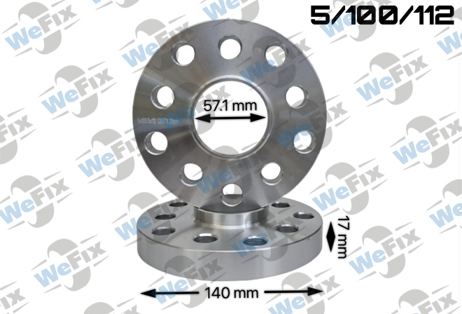 Проставка VW, Audi 17мм 5/100/112 dia 57,1 D=140