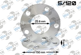 Проставкa BMW 5мм 5/120 dia 72.6  D=150