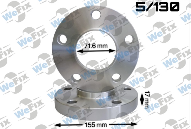 Проставкa Audi, VW 17мм 5/130 dia 71,6  D=155