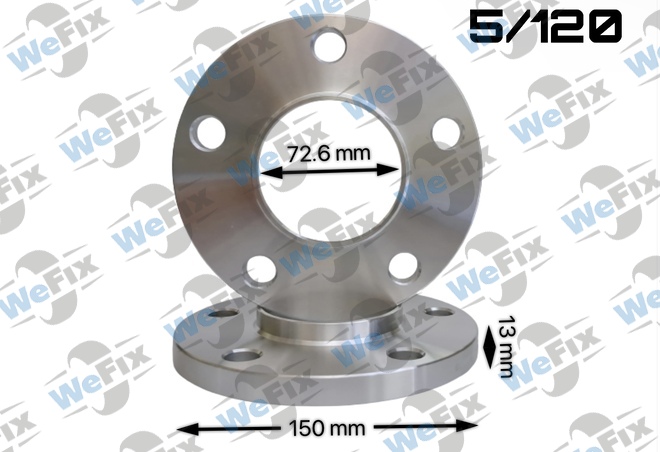 Проставкa BMW 13мм 5/120 dia 72.6  D=150 Кована