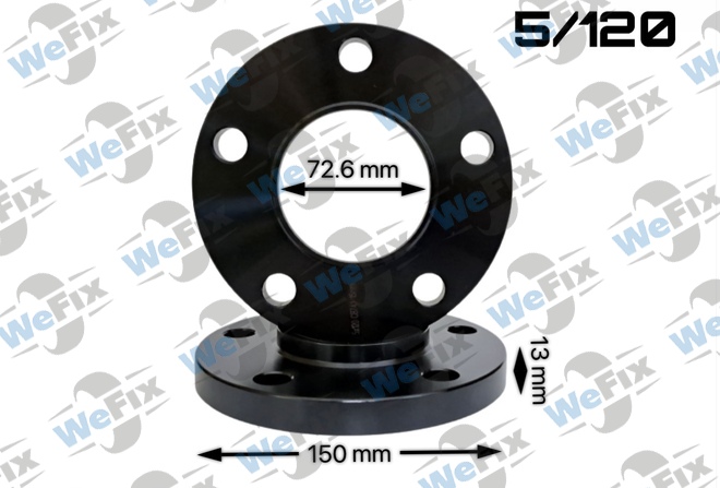 Проставкa BMW 13мм 5/120 dia 72.6 чорна  D=150