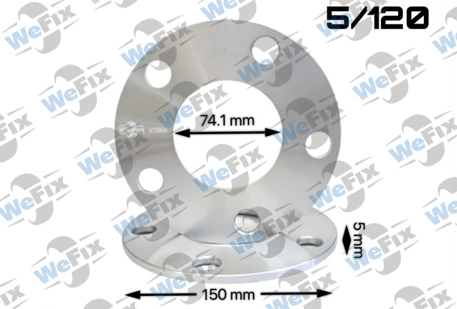 Проставкa BMW 5мм 5/120 dia 74.1  D=150