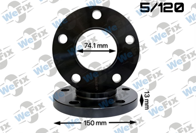 Проставкa BMW 13мм 5/120 dia 74.1 чорна  D=150