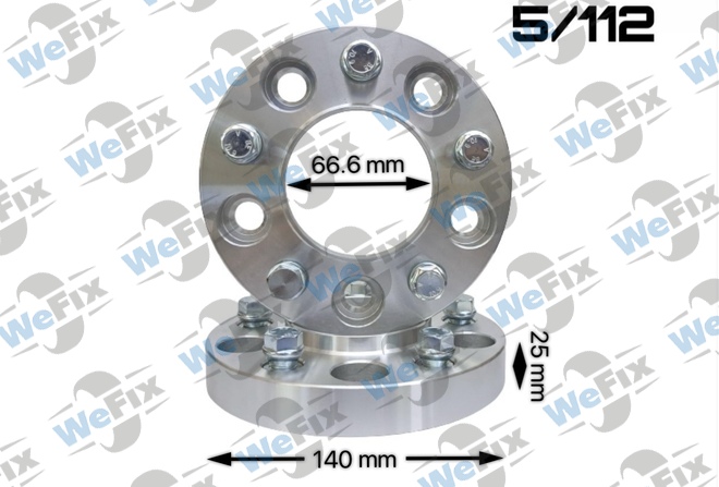 Проставка BMW 25мм 5/112 dia 66.6  з футорками 14х1,25 D=140