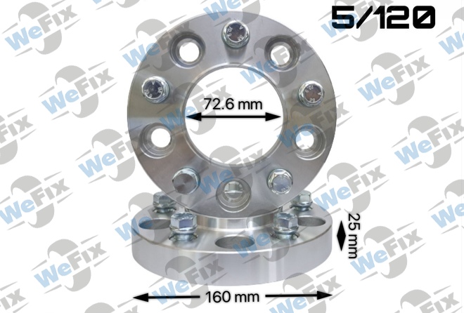 Проставкa BMW 25мм 5/120 dia 72.6 з футорками 12х1,5