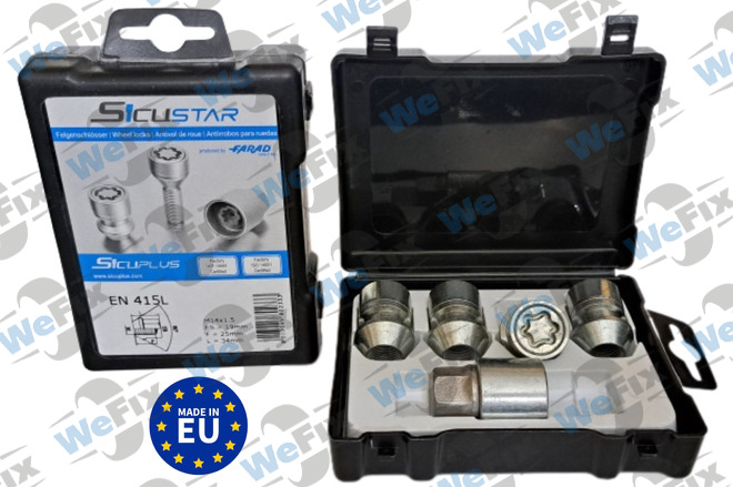 Секретні гайки FARAD SICUSTAR конус 14x1,5х34 кл.19  1 ключ