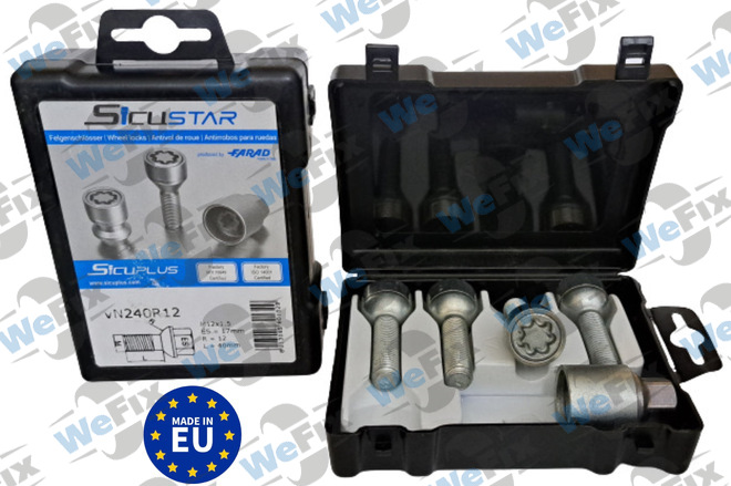 Секретні болти FARAD SICUSTAR сфера 12x1,5х40  1 ключ