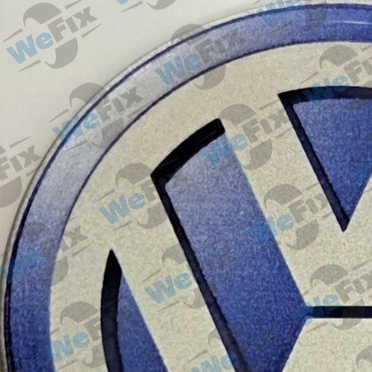 Наклейка VW 55мм синя силікон