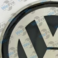 Наклейка VW 80мм чорна силікон