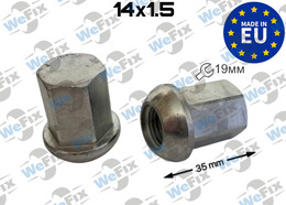 Гайка колісна закрита M14х1,5x35 сфера ключ 19 цинк ITALY