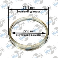 Центрувальне кільце 73.1/72.6 (алюміній)