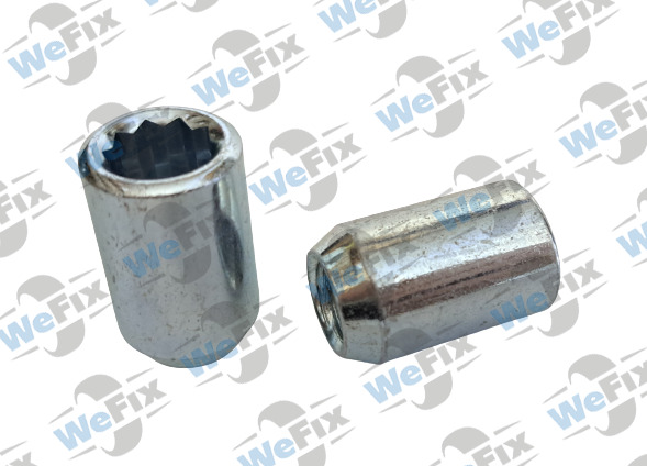 Гайка колісна відкрита M12x1,5x32 конус внутрішній десятигранник цинк. Фото 2