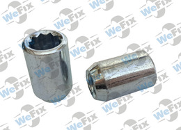 Гайка колісна відкрита M12x1,5x32 конус внутрішній десятигранник цинк