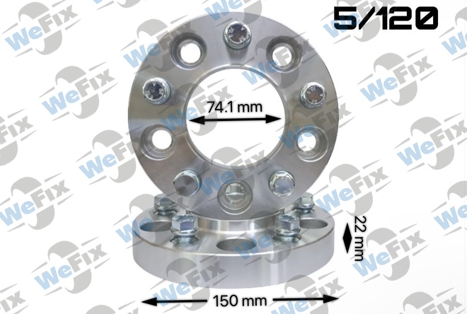 Проставкa BMW 22мм 5/120 dia 74.1 з футорками 14х1,25  D=150