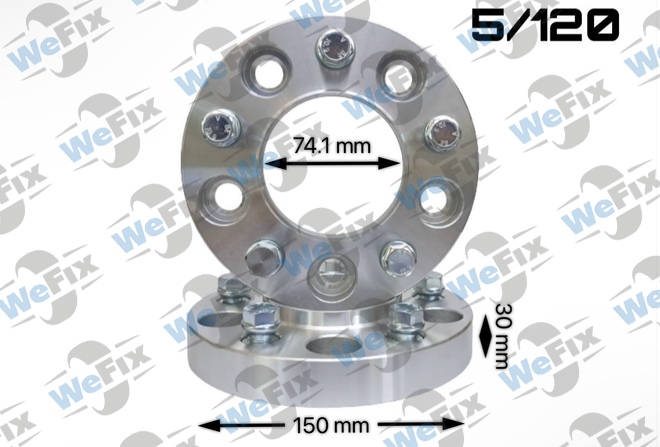 Проставкa BMW 30мм 5/120 dia 74.1 з футорками 14х1,25  D=150