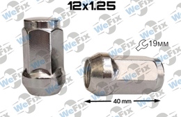 Гайка колісна закрита M12х1,25х40 конус ключ 19 хром