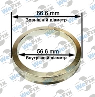 Центрувальне кільце 66.6/56.6 (алюміній)