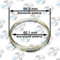Центрувальне кільце 66.6/65.1 (алюміній)