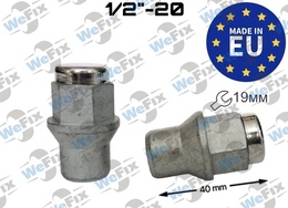 Гайка колісна закрита M1/2"-20х40 конус UNF з виступом та подовженою різьбою ключ 19 Dacromet