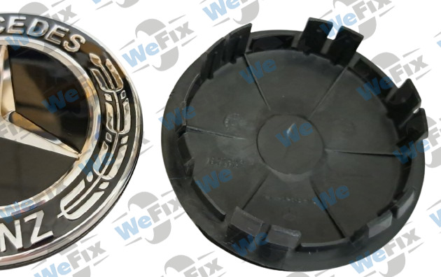 Ковпачок Mercedes NEW 75/65 чорний (чорний центр) A1674015900 S W223 GLE W167 GLS X167 C W206