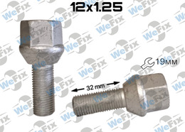 Болт колісний M12х1,25х32 конус Dacromet ключ 19 Jeep, ВАЗ, Fiat