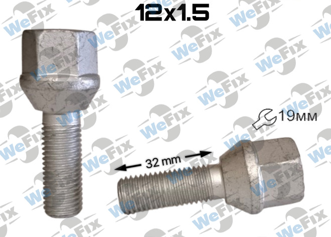 Болт колісний М12х1,5х32 конус Dacromet ключ 19 (для Ford дисків)