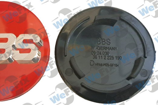 Ковпачок BBS 69/47 червоно-срібний 36112225190