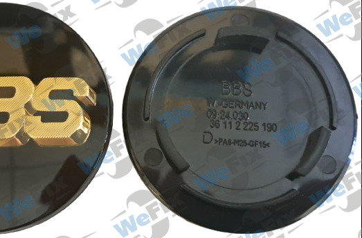 Ковпачок BBS 69/47 чорно-золотий 36112225190